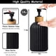 thumbnail image 2 of Set dispensador de jabón YYTSGG de vidrio negro con bomba de bambú de 400 ml (2), 2 of 7