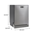 thumbnail image 3 of Equator 24 in Dishwasher 15 place QUIET 110V E-Star +3/4 HP Air Switch Garbage Disposer - Stainless Steel, 3 of 15