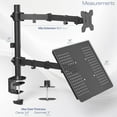 thumbnail image 4 of Fully Adjustable to Single Computer Monitor and Laptop Desk Mount Combo Stand with Grommet Option Fits up to Laptops STANDVC, 4 of 9