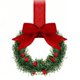 thumbnail image 2 of 1/4 Piezas Pequeña Corona Navidad 11 8 Pulgadas Gabinete Mini () Rojo, 2 of 9