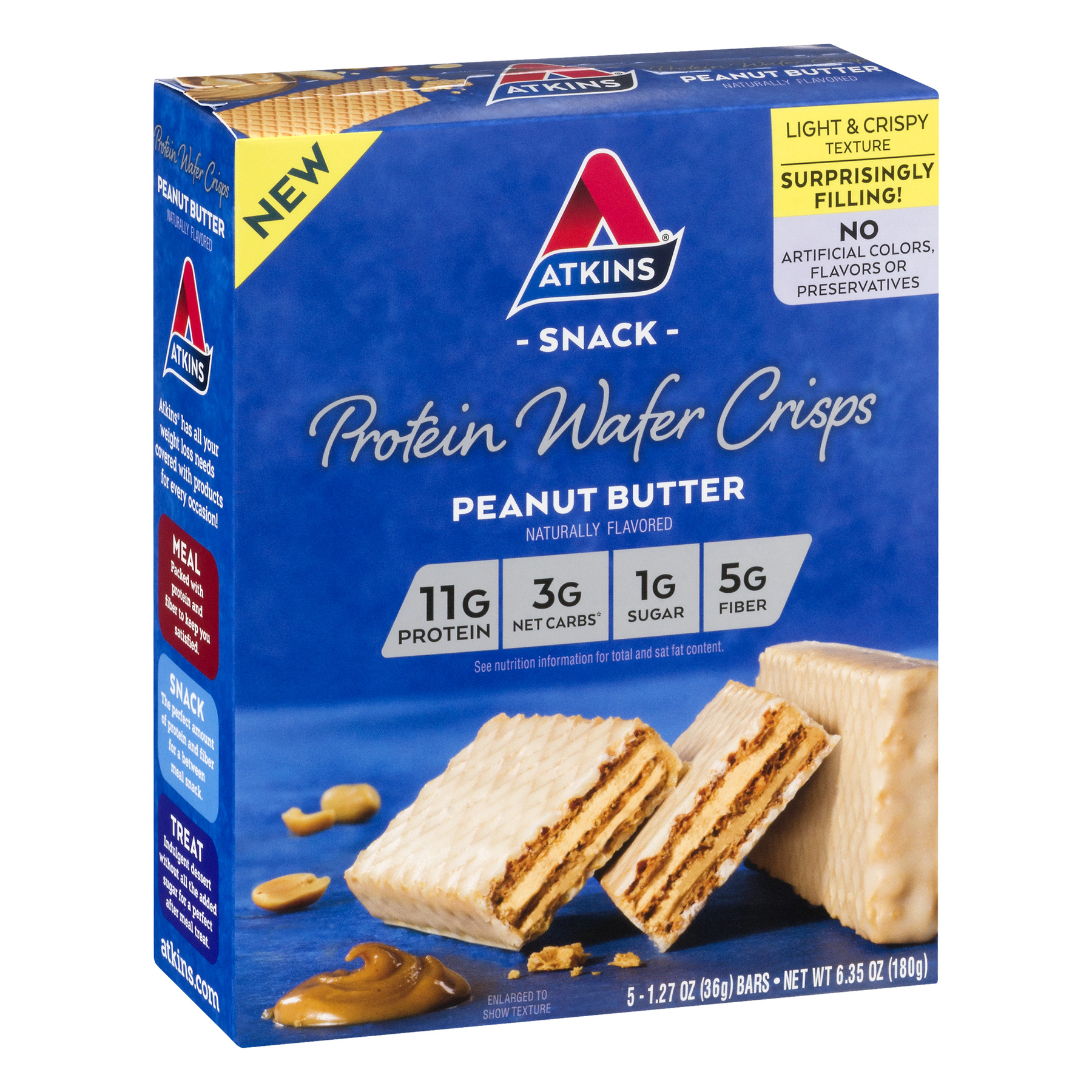 Keto Friendly Lemon Vanilla Atkins Protein Wafer Crisps 5 Count 3Pack