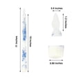 thumbnail image 4 of 6 White Blue 11" tall French Toile Design Flameless LED Taper Candles Centerpieces, 4 of 6