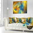 thumbnail image 2 of Designart Gold and Blue Psychedelic Pattern - Abstract Throw Pillow - 16x16, 2 of 4