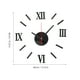 thumbnail image 3 of Reloj de pared DIY sin marco con números romanos, adhesivo, arte moderno, silencioso, adhesivo acrílico 3D, decoración para el hogar, sala de estar y dormitorio - Negro (GZ-034), 3 of 7