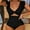 Black, variant on Aloohaidyvio Swimsuits for Juniors,Womens One-Piece Connected Swimsuit Backless Hollow Waist High Waisted Bikini Swimwear
