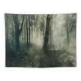 thumbnail image 5 of Shiartex  Gothic Tapestry, Photo of Dark Forest Scenery Sunbeams and Fog Vintage Nostalgic Colors Fantasy Art, Wall Hanging for Bedroom Living Room Dorm Decor, Multi Size Painting, 5 of 6