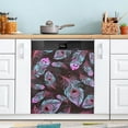 thumbnail image 5 of Coolnut Peacock Feather Dishwasher Magnet Cover,Reusable Fridge Panel Decal with Magnetic Stickers for Kitchen Appliance Home Decor, 23"x 26", 5 of 6