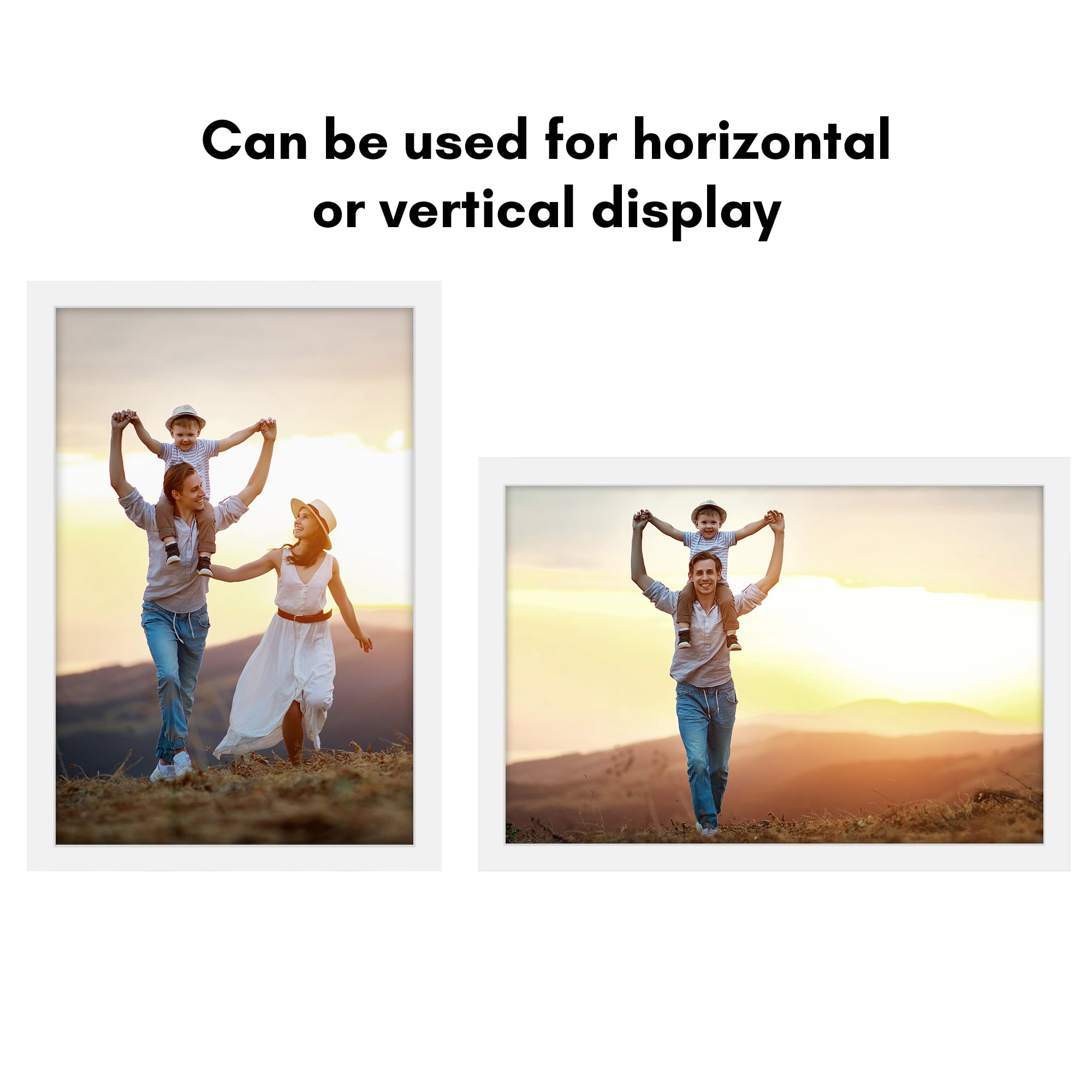 Americanflat 20x30 Picture Frame with Polished Plexiglass Wide Photo Frames Vertical Horizontal Epic - White