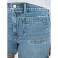 thumbnail image 5 of Time and Tru Women's High Rise Patch Pocket Denim Shorts, 4" Inseam, Sizes 0-20, 5 of 6