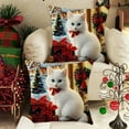 thumbnail image 7 of Under $5 Christmas Throw Pillow Covers 18x18" Linen Pillow Case for Sofa Couch Xmas Decorations Linen Cats Pillow Case Printed Home Living Room Sofa, 7 of 7