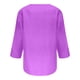 thumbnail image 4 of Fiudx Liquidación de Ahorros de Verano Blusa Informal de Manga 3/4 con Botones y Estampado de Cuello para Mujer, 4 of 5