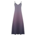 thumbnail image 5 of Puntoco Summer dresses for women 2025 Women's Casual Summer Dress Sleeveless Sundress Hankerchief Hem Midi Tank Dresses Beach Dress with Pockets Purple XXL(XXL), 5 of 5