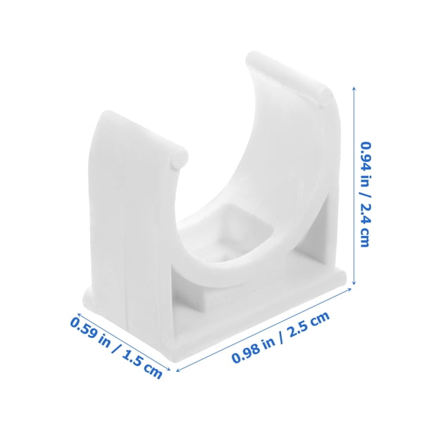 RXKFIGX 60 Pièces Clips Fixes Tuyaux PVC 20mm - Colliers De Serrage Blancs Cuisine Salle De Bain