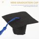thumbnail image 5 of KAKOWELY 4 birretes de graduación con adornos para botellas de vino, mini sombreros de doctorado con borlas., 5 of 5