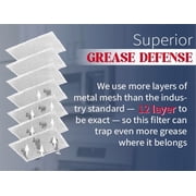 Air Filter Factory Replacement for WB6X486, WB06X10125, AF4271, G-5798 GE Range Hood Aluminum Grease Mesh Filters 2-Pack