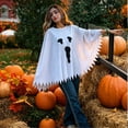 thumbnail image 5 of Halloween Ghost Cape Poncho Costume, Loose Fit Batwing Cloak for Party, Stage Dress Up, Photography, & Adult Sizes, Carnival and Themed Events, 5 of 7