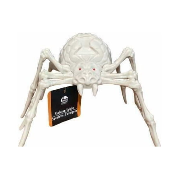 KDZO Creepy Skeleton Spider  6 x 6 x 4.5 Inch Realistic Halloween Prop with Spooky Bone Design for Indoor & Outdoor Haunted Decorations