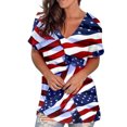 thumbnail image 2 of Jacenvly Summer Patriotic Clothing Misses Crewneck Print Tees Short Sleeve T Shirt Blouse Loose Tops, 2 of 5