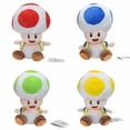 thumbnail image 2 of Muñeco de peluche Kawaii Mario Bros, hongo, sapo, Toadette, rojo, amarillo, azul, verde, sapo, muñeco de peluche suave, regalo de cumpleaños para niños, 2 of 5
