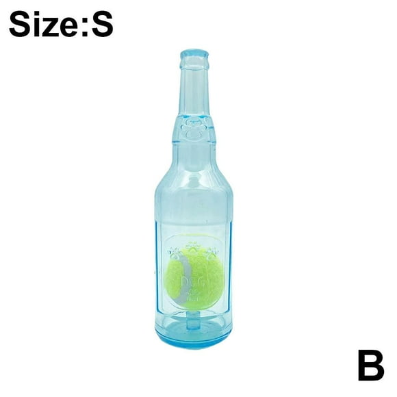 Interactive Dog Toy, Zentric Crunchnplay Bottle Toy, Bottle Chew Toys for Dogs, Pet Bottle Interactive Toy - Interactive Dog Chew Toy with Tennis Ball for Mental