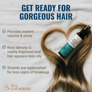 Live Conscious Hair La Vie Renewing Scalp Treatment Spray, Volumizing & Strengthening, 4 fl oz