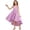 Light Violet, variant on CPNG Girls' Satin Asymmetrical High-Low Dress – Sleeveless Sweetheart Neckline with 3D Rose Accents, Flowy Party Gown for Flower Girl, Wedding Guest & Birthday Celebrations