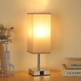 thumbnail image 1 of Luz regulable, lámpara de mesita de noche moderna para dormitorio, sala de estar, lámpara de escritorio LED WhitennSmart, puerto de carga USB, brillo ajustable, táctil, 1 of 5