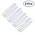 thumbnail image 1 of 8 Pcs Crochets de Rideaux en Acier Inoxydable Double Métal Draperie Quatre Fourches Accessoires de Rideaux (Blanc), 1 of 6