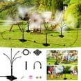 thumbnail image 2 of Outdoor Misting Cooling System Adjustable Height Standing Mist Fan For Patio Garden Yard Spray 63 Inches Tall Rubber Base, 2 of 9