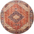 thumbnail image 1 of Ahgly Company Indoor Round Traditional Fire Brick Red Persian Area Rugs, 3' Round, 1 of 6