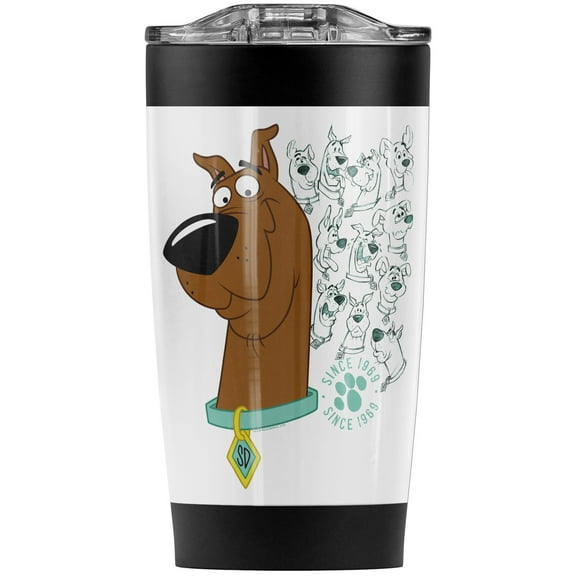 Scooby Doo Evolution Stainless Steel Tumbler 20 oz Coffee Travel Mug/Cup, Vacuum Insulated & Double Wall with Leakproof Sliding Lid | Great for Hot Drinks and Cold Beverages