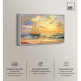 thumbnail image 2 of Sunset Sailboats Canvas Glam Beach Wall Art by Art Remedy, Silver Frame, 36" x 24", 2 of 7