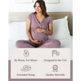 thumbnail image 6 of Kindred Bravely Davy Maternity Pajamas & Postpartum Lounge Sets for Women, Short Sleeve Nursing Pajamas (Dusty Mauve, Large), 6 of 6