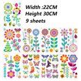 thumbnail image 3 of Pegatinas electrostáticas para ventana de flores y mariposas, pegatinas para niños, niños pequeños y adultos, hogar, aula, guardería, suministros de primavera y verano, decoraciones extraíbles y, 3 of 8