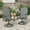 Grey, variant on STARY Outdoor Dining Chairs Set of 2, 360°Swivel Patio Dining Chair with Textilene Fabric, Outdoor Metal Armchair All Weather Resistant, Ergonomic Comfort, Perfect for Patio, Backyard, Balcony