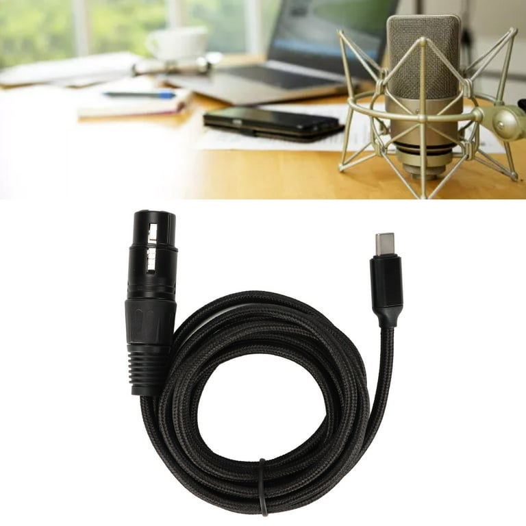 Xlr To Usb-c Adaptateur Câble Microphone Femelle Xlr Cordon Vers Ordinateur  Pc Type-c