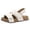 White, variant on Children Open Toe Sandals with Adjustable Back Strap Thick Soft Sole Walking Shoes Retro Casual Summer Beach Shoes Slides Black 11.5 Little Kid