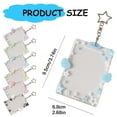 thumbnail image 3 of Card Holder With Keychain, Dienrx Clear Acrylic Id Sleeve With Keyring, Plastic Heavy Duty Top‑Load Card Holder For Student Id, Work Pass, Membership Card & Small Photo Display, 3 of 5