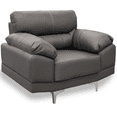 thumbnail image 2 of Sillón Individual de Piel Genuina Lisboa Gris Oxford, 2 of 6