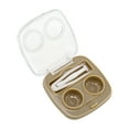 thumbnail image 2 of Unique Bargains 1 Set Contact Lens Case Integrated Square Lens Storage Case Coffee Color, 2 of 5
