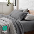 thumbnail image 5 of Bare Home Washed Sheet Set - Premium 1800 Collection - Deep Pocket - 4 Piece - Queen, Gray, 5 of 6