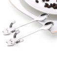 thumbnail image 3 of Nuevo 2 uds cuchara de café y té de acero inoxidable Mini gato mango largo cuchara creativa herramientas para beber utensilios de cocina cubiertos vajilla brillar Hogar, 3 of 5