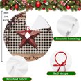 thumbnail image 5 of Texas Star Farmhouse Christmas Tree Skirt 36 Inches, Rustic Black Plaid Berry Wooden Xmas Trees Skirt Mat Cover Decorations for Holiday Party Indoor Outdoor, 5 of 9
