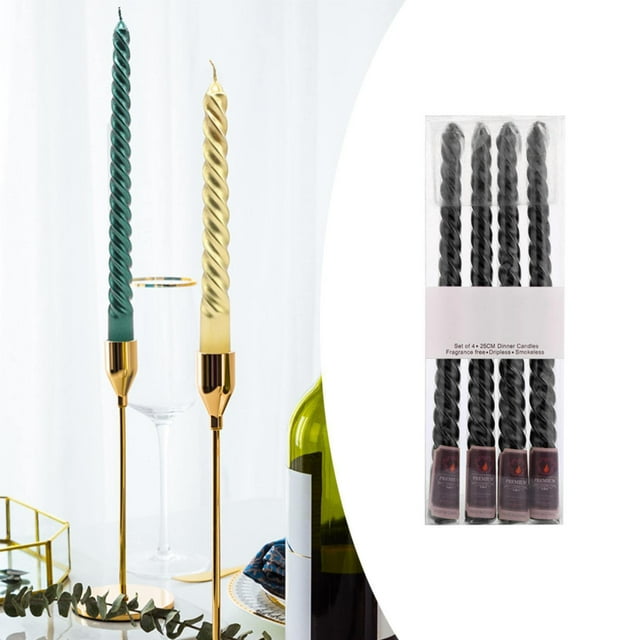 AKEGAMN Clearance! 4Pcs Colorful Thread Candles For Dinner 4Pcs Colorful Thread Candles For Dinner, Long Tapered Candles For Wedding, 10-Inch Wax Candles For Birthday, Colored Thread Candles For Par
