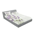 thumbnail image 2 of Lavender Fitted Sheet & Pillow Sham Set, Aromatic Herbs Bouquet on Rustic Wood Planks Fresh Country, Decorative Printed 6 Piece Bedding Decor Set, Full, Olive Green Pale Grey, by Ambesonne, 2 of 3