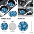 thumbnail image 6 of Uorisanigo Blue Marble Print 10 Pack Car Seat Covers Full Set Cars Steering Wheel Cover and Water Cup Coaster Seat Belt Pads Chapstick Holder Soft Decorative Auto Interior Fit Most Car SUV, 6 of 7