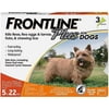 FRONTLINE Plus for Small Dogs (5-22 pounds) Flea and Tick Treatment, 3 Doses