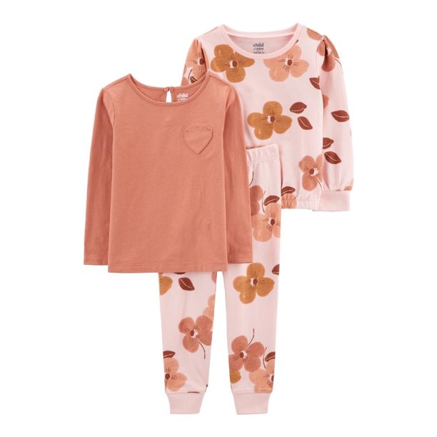 Set 3pzs c/pantalón Carter's Child of Mine Rosa Estampado Floral 3T