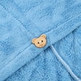 thumbnail image 7 of Unique Bargains Soft Microfiber Hair Towel Wrap for Long Thick Hair 25.6"x9.8" Lake Blue, 7 of 7