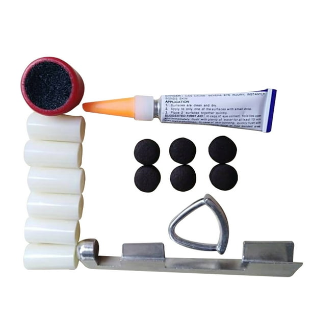 Pool Cue Tip Repair tool Kit Billiards Supplies Tip Sander Glue File